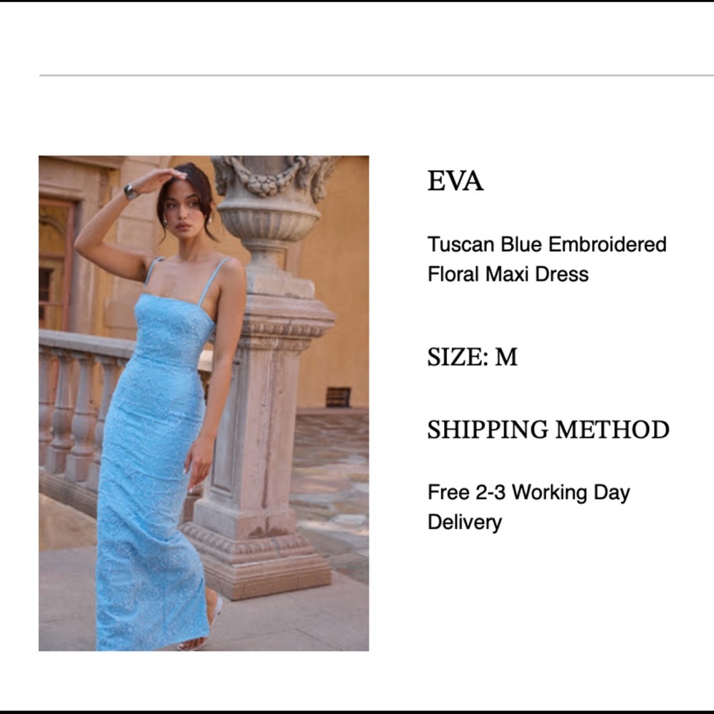 House of CB Blue Blue Eva Dress